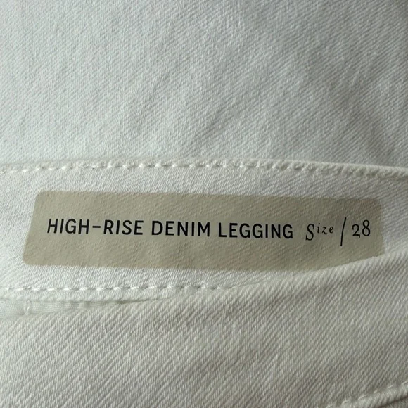 Anthropologie Pilcro & the Letterpress White High Rise Denim Legging Jeans W-28 - Picture 5 of 13